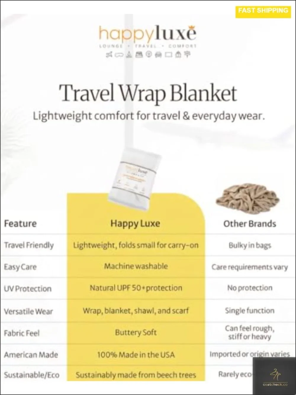 Pashmina Shawl Wrap for Women, Tencel Modal Travel Scarf, UPF 50+ Lightweight